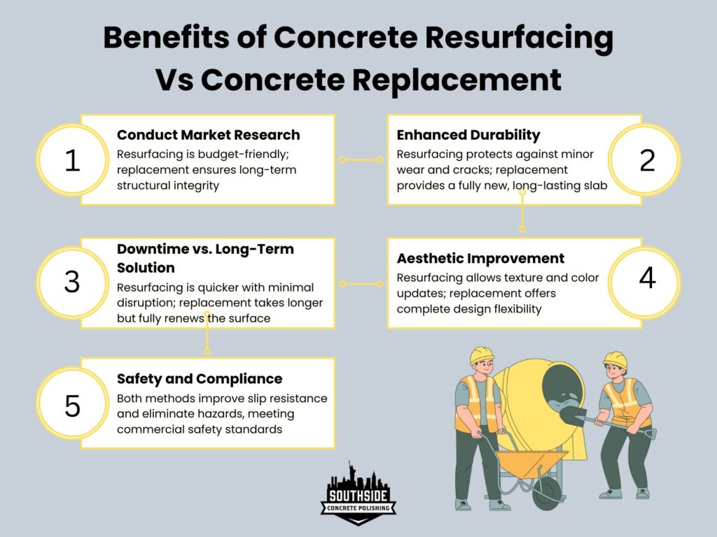 Benefits of Concrete Resurfacing Vs Concrete Replacement