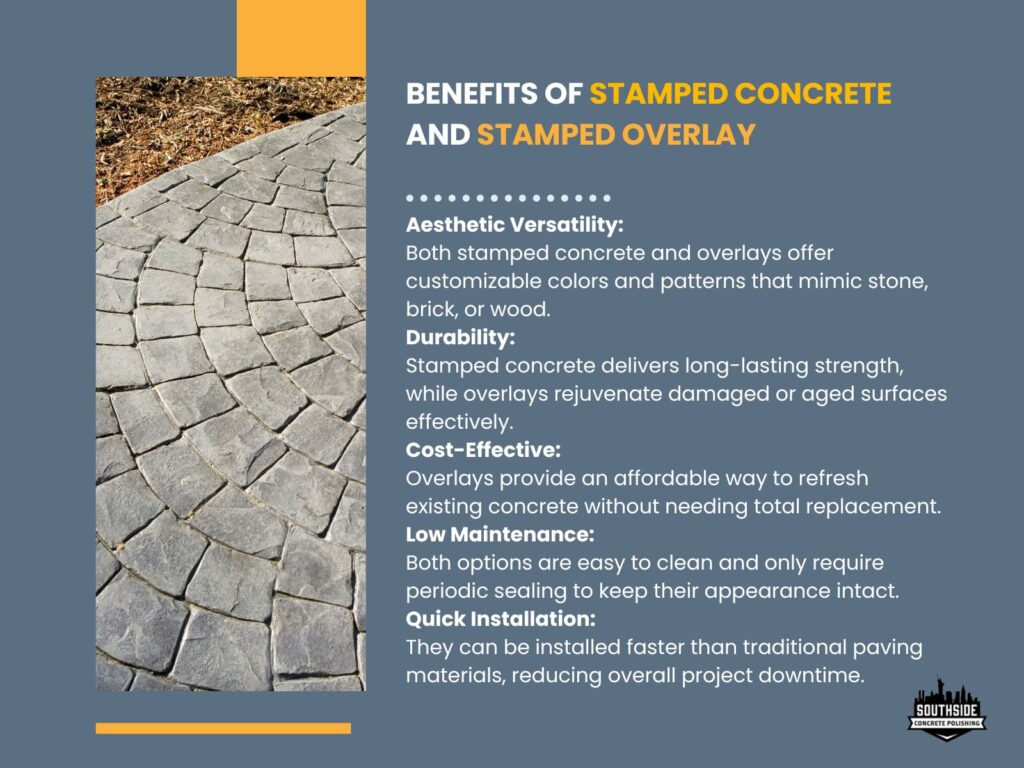 Benefits of Stamped Concrete and Stamped Overlay