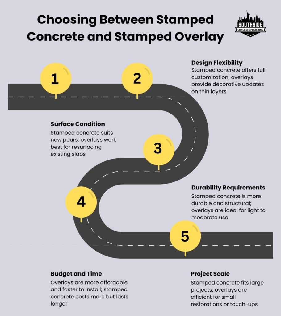 Difference Between Stamped Concrete and Stamped Overlay