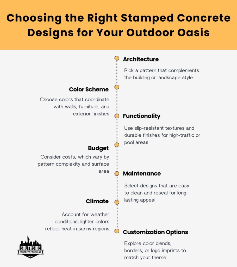 Choosing the Right Stamped Concrete Designs for Your Outdoor Oasis