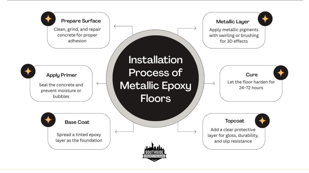 Installation Process of Metallic Epoxy Floors