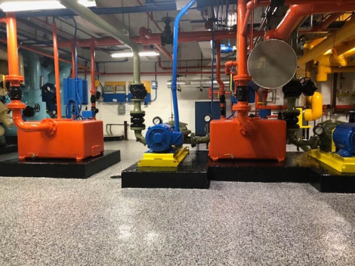 Epoxy Flake project 2 by Southside Concrete Polishing